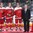 COLOGNE, GERMANY - MAY 15: Denmark's Jesper B. Jensen #41, Julian Jakobsen #33 and Nikolaj Ehlers #24 were named the Top Three Players for their team following a 2-0 preliminary round win over Italy at the 2017 IIHF Ice Hockey World Championship. (Photo by Andre Ringuette/HHOF-IIHF Images)

